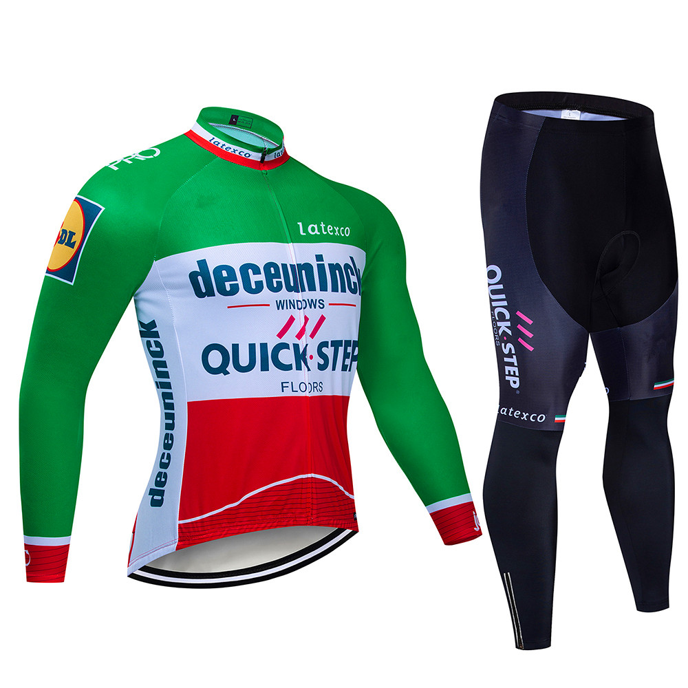 Quick step Cycling Jersey Set  - Mountain Biking Uniform ulasan dan harga